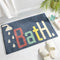Non-Slip Soft Microfiber Bathroom Rug Mat Set, Washable Water Absorbent Colourful Cute Bath Mats for Kids, Toilet,