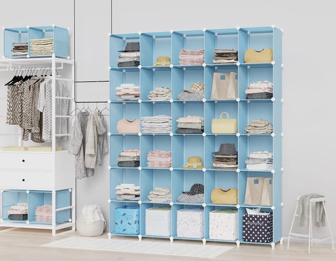 HOMIDEC 9-Cube Closet Organizer, Portable Storage Shelves for Clothes, Closet Organizer for Garment Racks, Wardrobe,