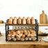 Wolera 2-Tier Countertop 24+60 Countertop Wooden Egg Holder with Basket Holds Chicken, Duck & Quail Eggs, Easter Eggs