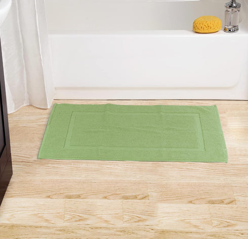 Utopia Towels Cotton Banded Rug, Bath Mats, 21 by 34 Inches, Sage Green, 100% Ring Spun Cotton, 2 Pack