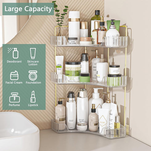 Counter 3 Countertop Webetop Corner Bathroom Organizer Tier Bathroom Organizers Shelf Makeup Organizer for Vanity