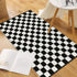 Seavish Checkered Rug, 2x3 Ft - Moroccan Black and White Outdoor Washable Cotton Woven Area Rug for Entryway