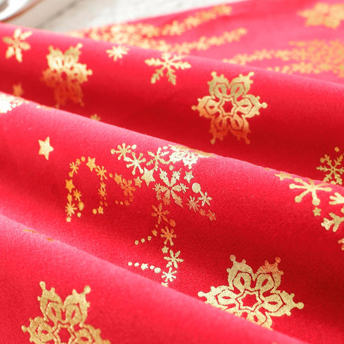 TAOSON Pack 2,Gold Cozy 18" 18" of Christmas Pillow Covers Velvet Soft Bronzing Snowflake Deer Printed Decorative