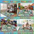 2.5x4 Car Rug Play Mat - Road Rug for Kids Boys Room, Fun Race Track Traffic Road Carpet for Boys Playmat Educational