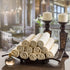 Creative Scents Fingertip Towels Set of 4 for Bathroom (11x18 inches), Soft Velour Finish, Gorgeous Lace Trim, 100%