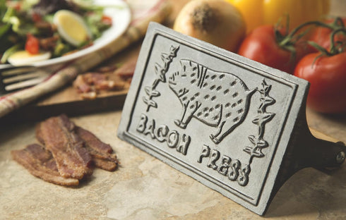 Outset 6.75 Inches, Bacon Press, Metallic