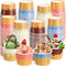 Zopeal 120 Pcs 9oz Ice Cream Bowls Bulk Dessert Ice Cream Cups