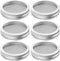 304 Stainless Steel Sprouting Lids - 6 Pcs for Wide Mouth Mason Jars, Making Organic Sprout Seeds