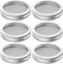 304 Stainless Steel Sprouting Lids - 6 Pcs for Wide Mouth Mason Jars, Making Organic Sprout Seeds