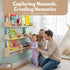 Stelzriede Set 3 31.5" 3.9" 3.7 Floating Book Shelves for Nursery Nursery Shelves for Wall with Hanging Rod of Wooden