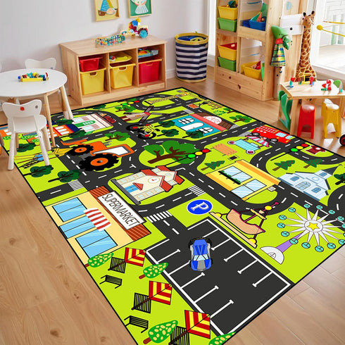 Kids Carpet Playmat Rug 3'x5' Kids Car Rug Play Mat Educational Play