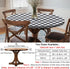 45-54" Summer Fitted Round Tablecloth Waterproof Table Cloth Vinyl Indoor Outdoor Circle Coffee Cover for Tables Dining