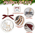6pcs Christmas Farmhouse Rustic Ornaments Set, 3D Glitter Reindeer Wood Tree Decorations for Christmas