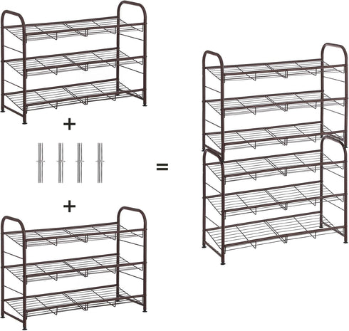 3 Closet, 12 SONGMICS Shoe Rack, Tier Shoe Organizer for Holds up to Pairs of Shoes, Shoe Rack for Front Door Entrance