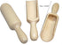 efo Large Wooden Scoop Set of 3 - Rustic Bathsalt Scoop, Multipurpose Wooden Spoon