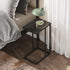 2-Tier WLIVE Black Side Table,C Shaped End Table for Bedroom, Home Office, Dorm, Living Room Couch Tables, C Shaped TV