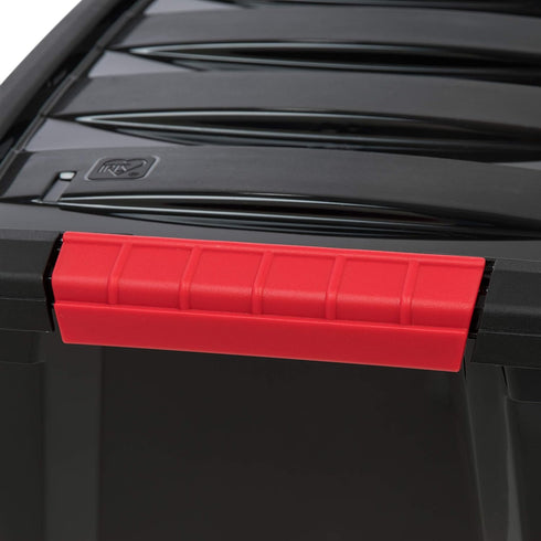 IRIS USA 13 Qt Stackable Plastic Storage Bins with Lids, 6 Pack - Durable BPA-Free Nestable Containers for Garage
