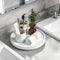 Turntable Vanity Tray 10 Inch for Perfume, Bamboo Kitchen Sink Countertop Organizer for Glass, Sponge, Soap Storage