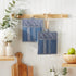 DII French Stripe Kitchen Collection, Potholders, Chambray Blue, 2 Count