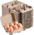 LayHyand Dozen 25 Pack, 6 Count 6 Half Vintage Egg Cartons Blank Natural Pulp Carton for Chicken Eggs Reusable, Storage