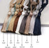 Fenghuangwu Curtain Tiebacks, Handmade Rope Curtain Tie Backs for Home Decor (Silver, 4p)