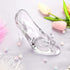 Cinderella Shoe Decor, Crystal High Heels Ornaments Glass Slipper Decoration Gift for Wedding Birthday Halloween Party