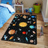 3x5 Kids Carpet Outer Space Rug, Solar System Mat FT, Fun Game Boy Girl Kids Rug Carpet for Children Bedroom, Space