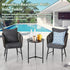 1-Pack 13-Inch Party Zealot Small Round Metal Side Tables, Black Outdoor End Tables for Patio, Balcony, Porch or Garden
