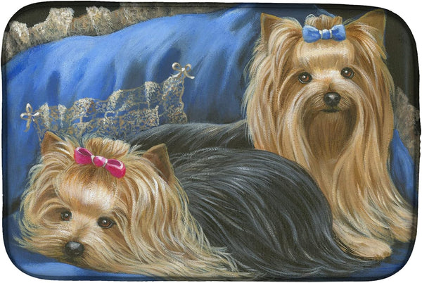 Caroline's Treasures Yorkshire Terrier Yorkie Dish Drying Mat, 14 x 21", Absorbent Pad for Kitchen Counter