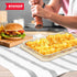 Bakken Swiss Crisper Tray - 2-Piece Set, White Marble Non-Stick Basket Design for Healthier Cooking