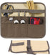 Camping Utensil Bag, Knife Roll Bag for Chefs, Canvas Roll Up Culinary Bag for Cooking, Camping, Tableware Storage