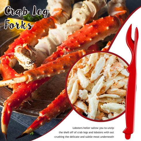 12Pcs Set Crab Legs Crackers, Crab Tools Crackers Picks Tools for Lobster, Crawfish, Prawns, Shrimp, Easy Opener