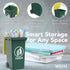 Wiosi Mini Garbage Trash Pen Holder for Desk, Tiny Recycle Bin Pencil Holder Green & Blue, Pack of 2 for Office