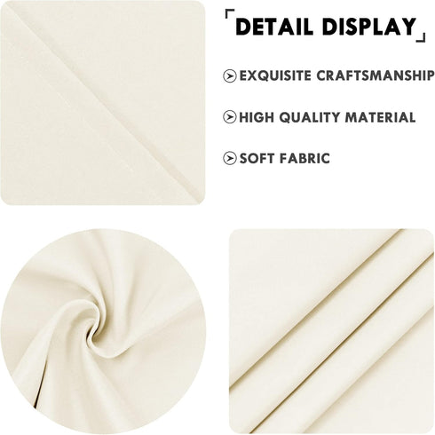 JIUZHEN Ivory Valance Curtains for Kitchen Window, 52 x 18 Inches, 1 Panel, Thermal Insulated for Living Room/Basement