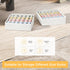Joyoldelf 2 Pack Sock Organizer - 48 Cells Underwear Drawer Organizer, Collapsible Closet Storage for Socks