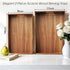 EdenDwell 2 Pack, Acacia Serving Trays - Acacia Wood Serving Platterss, Wood Serving Tray, Decorative Trays