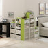 3-Tier Furinno Luder Open Shelf Bookcase, Green/White