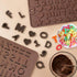 Silicone Letter and Number Chocolate Molds with Happy Birthday Cake Decorations Symbols, 2pcs