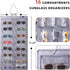 Sunglasses Organizer Storage, 16 Slots Wall Pocket Display, Dust-Proof Eyewear Hanging on Door