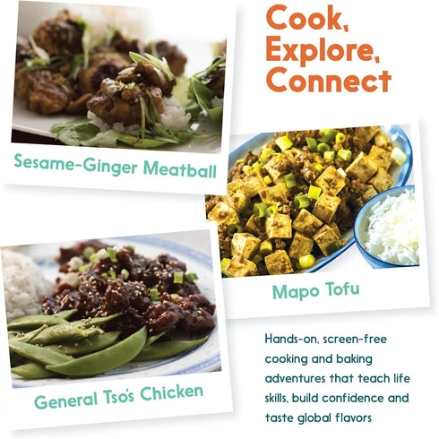 eat2explore 18 Sets 5 Up,3 Cooking Kits for Kids Pcs Interactive & Educational Kids Cooking Real for Ages and Recipe
