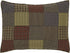 VHC Brands Cedar Green Rustic Bedding Ridge Cotton Patchwork Sham