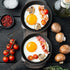 Remerry 10 Sets Cast Iron Skillets | 4 Inches Mini Black Nonstick Frying Pan Bundle with Oil Brush