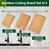 WILLKOMMEN Set 3, Set, Set Bamboo Cutting Board of Cutting Boards For Kitchen with Juice Groove, Bamboo Chopping Board