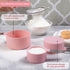 Huygens Measuring Cups and Spoons Set, 10 Pieces, Stackable Stainless Steel Handle, Pink for Dry and Liquid Ingredients