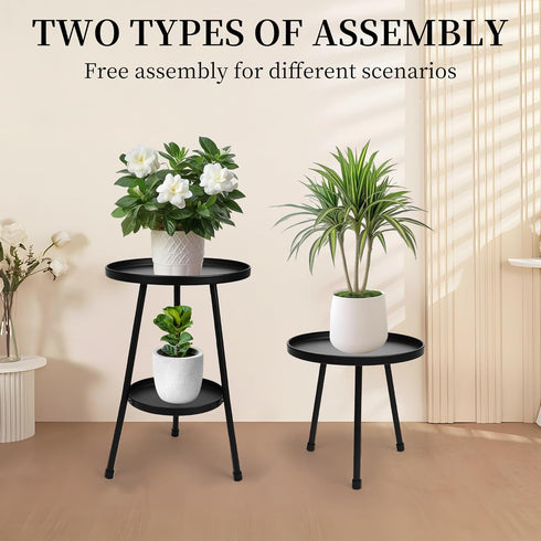 Metal Plant Stand, Plant Stand Indoor Outdoor, Metal Rustproof Flowers, Urban and Rustic Outdoor Plants Stands, Flower