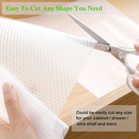 Shelf Liners for Kitchen Cabinets, Non-Adhesive Drawer Liners 16 Inch Wide X 20 Ft, Clear Reusable Cabinet Liners