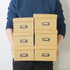 Soul & Lane Kraft Storage Boxes - Set of 6 (3 Large, 3 Medium), Keepsake Memory Organizers with Lids