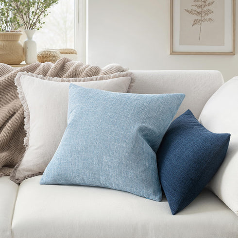 26x26 Inch Pack 2 MIULEE of Decorative Linen Burlap Textured Euro Pillow Covers Farmhouse Boho Accent Pillowcases