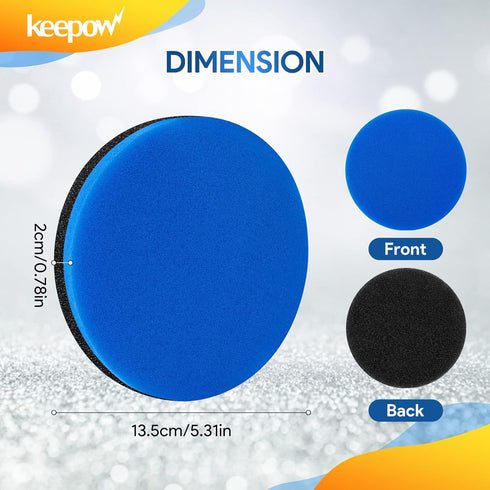 3 Pack, #12141 KEEPOW Febreze Vacuum Filter Compatible with Bissell Cleanview & PowerGlide Pet Vacuum, Part