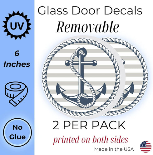 Glass Door Decals – Double-Sided Safety Stickers to Prevent Accidental Collisions, Set of 2